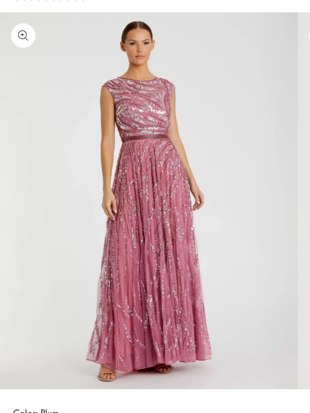 Mac Duggal 5445 Size 6 Pink Beaded Sequined Embellished Long Maxi Gown‎ Dress